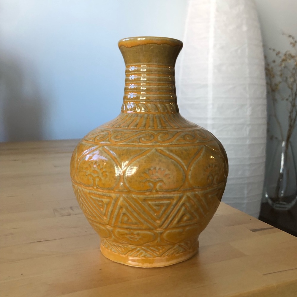 Vintage Yellow Vase